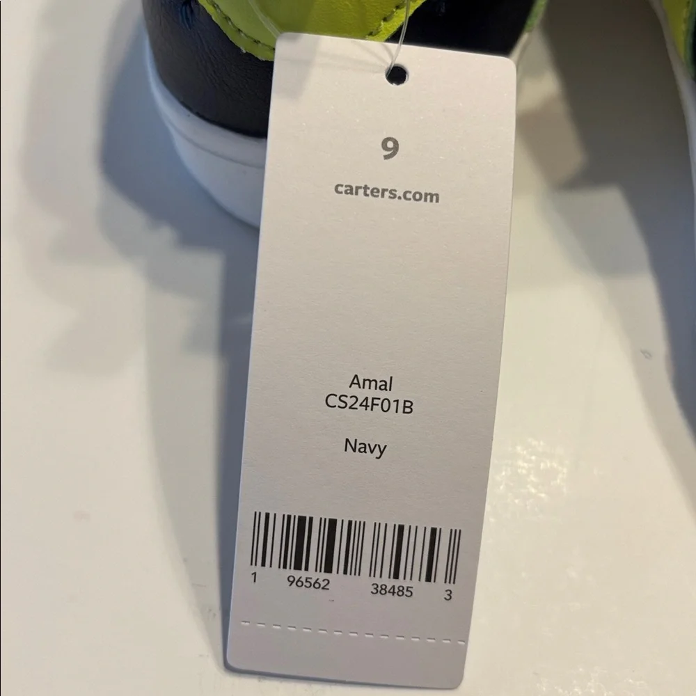 Carter's Amal Navy and Green Sneakers